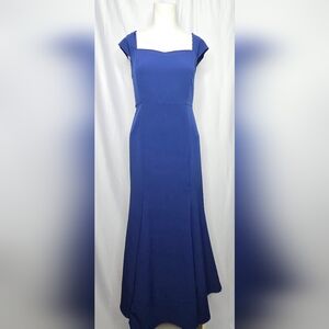 Jessica Simpson Navy Blue Formal Smocked Back Maxi Dress Size XS NWOT